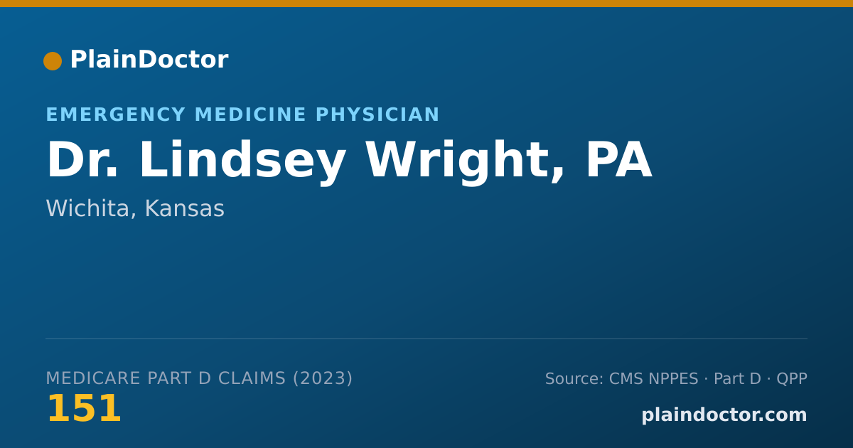 Shareable card for Lindsey Wright, PA - Emergency Medicine Physician, Wichita, KS