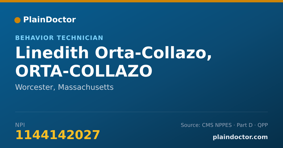 Shareable card for Linedith Orta-Collazo, ORTA-COLLAZO - Behavior Technician, Worcester, MA
