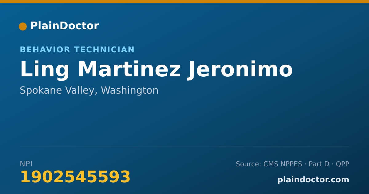 Shareable card for Ling Martinez Jeronimo - Behavior Technician, Spokane Valley, WA