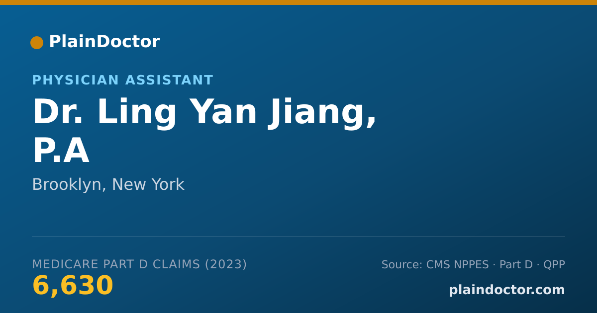 Shareable card for Ling Yan Jiang, P.A - Physician Assistant, Brooklyn, NY