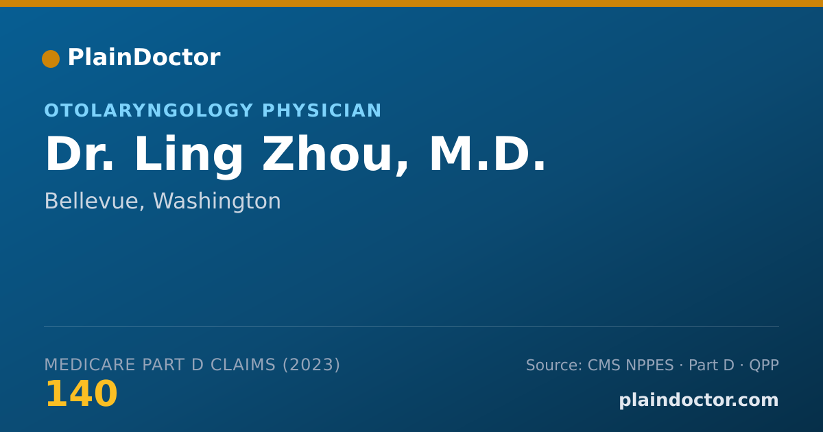 Shareable card for Ling Zhou, M.D. - Otolaryngology Physician, Bellevue, WA