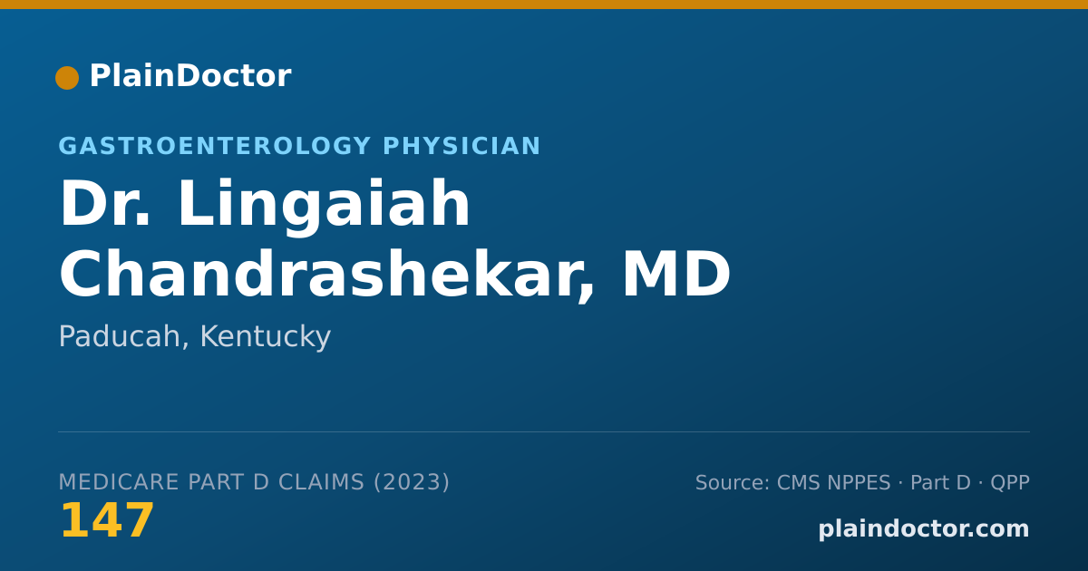 Shareable card for Lingaiah Chandrashekar, MD - Gastroenterology Physician, Paducah, KY