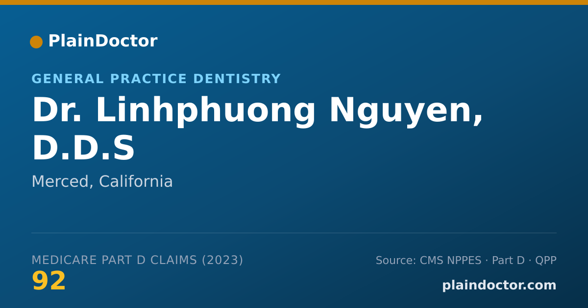 Shareable card for Linhphuong Nguyen, D.D.S - General Practice Dentistry, Merced, CA