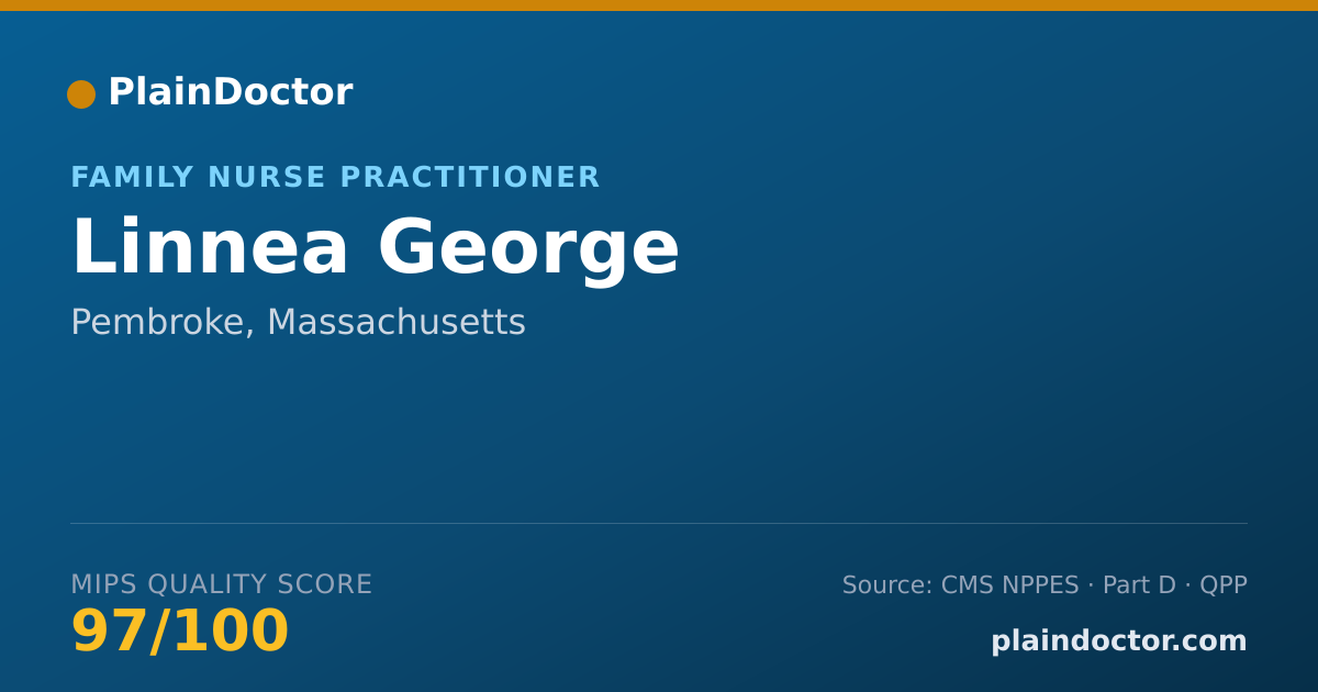 Shareable card for Linnea George - Family Nurse Practitioner, Pembroke, MA