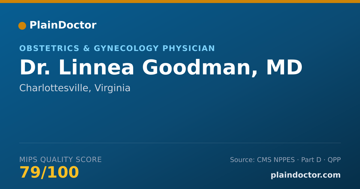 Shareable card for Linnea Goodman, MD - Obstetrics & Gynecology Physician, Charlottesville, VA