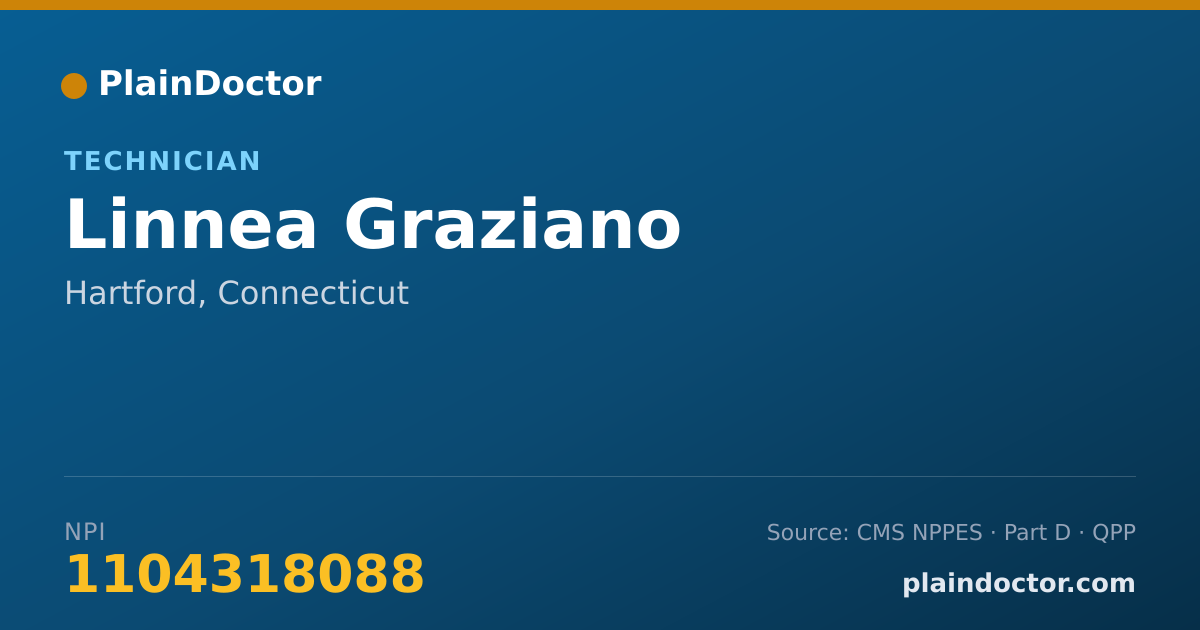 Shareable card for Linnea Graziano - Technician, Hartford, CT