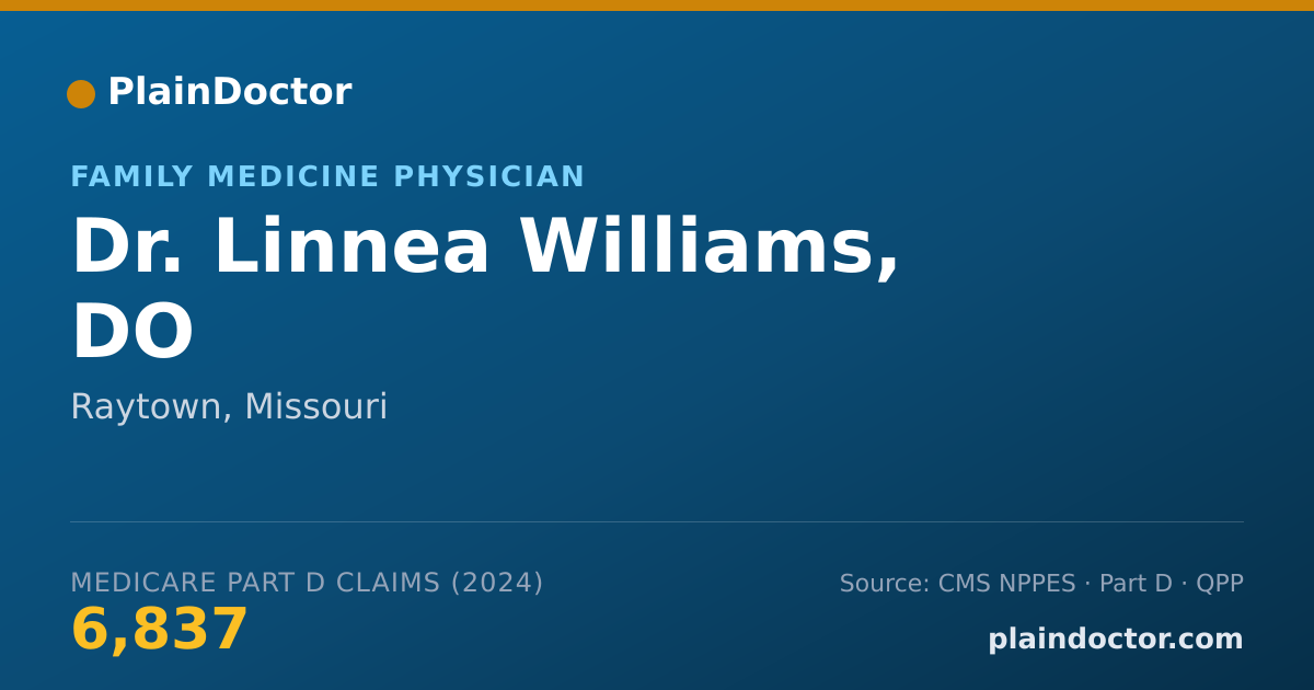 Shareable card for Linnea Williams, DO - Family Medicine Physician, Raytown, MO