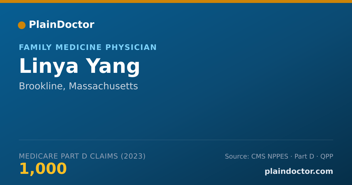Shareable card for Linya Yang - Family Medicine Physician, Brookline, MA