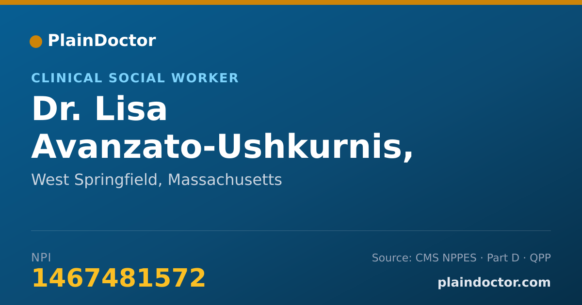 Shareable card for Lisa Avanzato-Ushkurnis, LICSW - Clinical Social Worker, West Springfield, MA