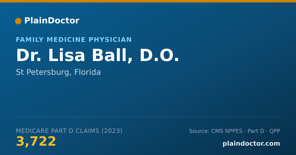 Shareable card for Lisa Ball, D.O. - Family Medicine Physician, St Petersburg, FL