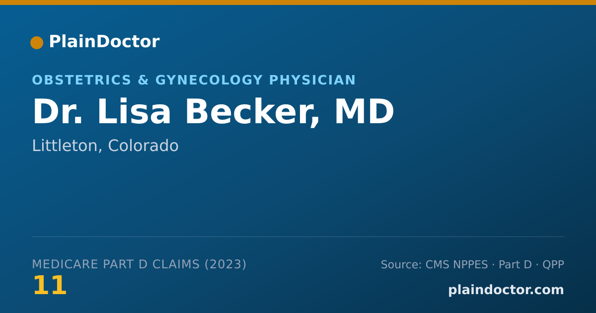 Shareable card for Lisa Becker, MD - Obstetrics & Gynecology Physician, Littleton, CO