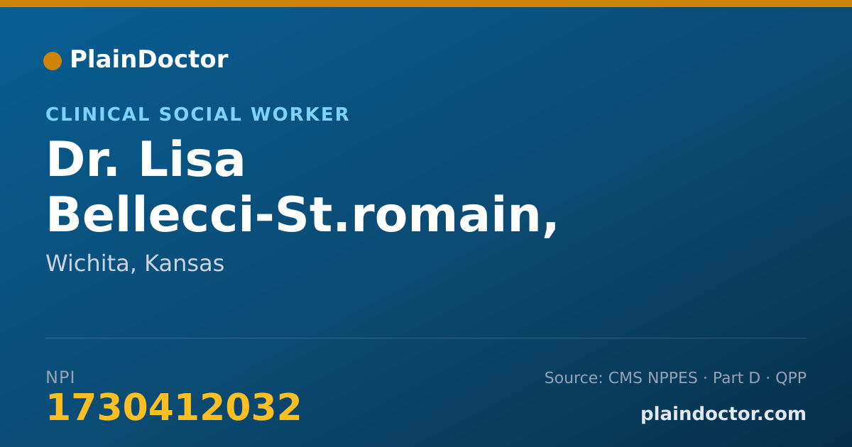 Shareable card for Lisa Bellecci-St.romain, LSCSW - Clinical Social Worker, Wichita, KS
