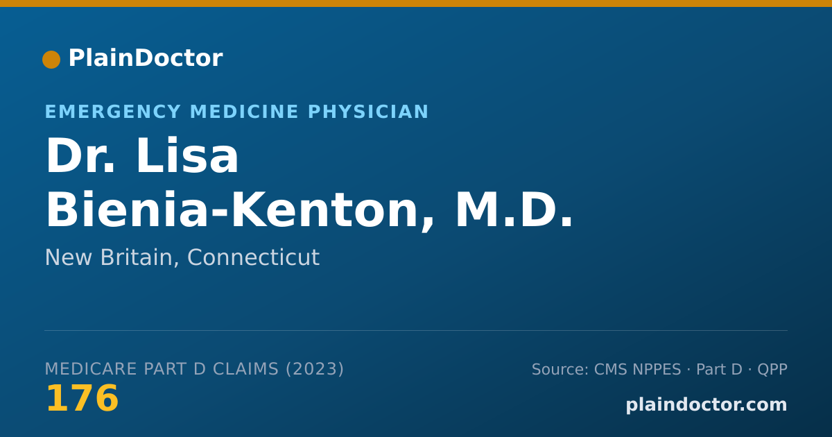 Shareable card for Lisa Bienia-Kenton, M.D. - Emergency Medicine Physician, New Britain, CT
