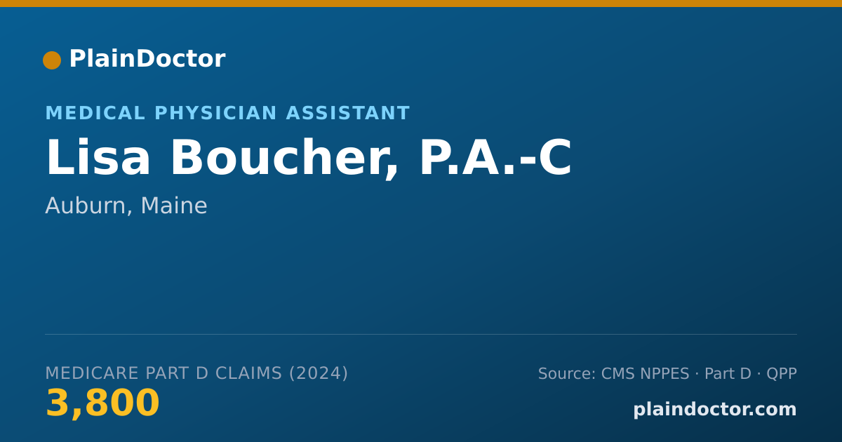 Shareable card for Lisa Boucher, P.A.-C - Physician Assistant, Auburn, ME