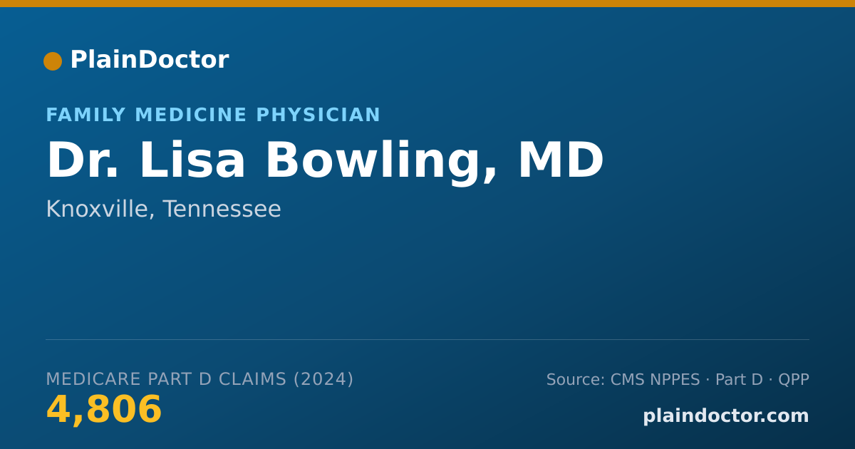 Shareable card for Lisa Bowling, MD - Family Medicine Physician, Knoxville, TN