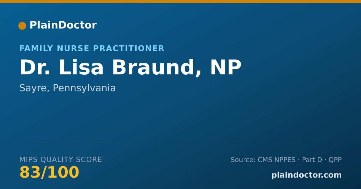 Shareable card for Lisa Braund, NP - Family Nurse Practitioner, Sayre, PA