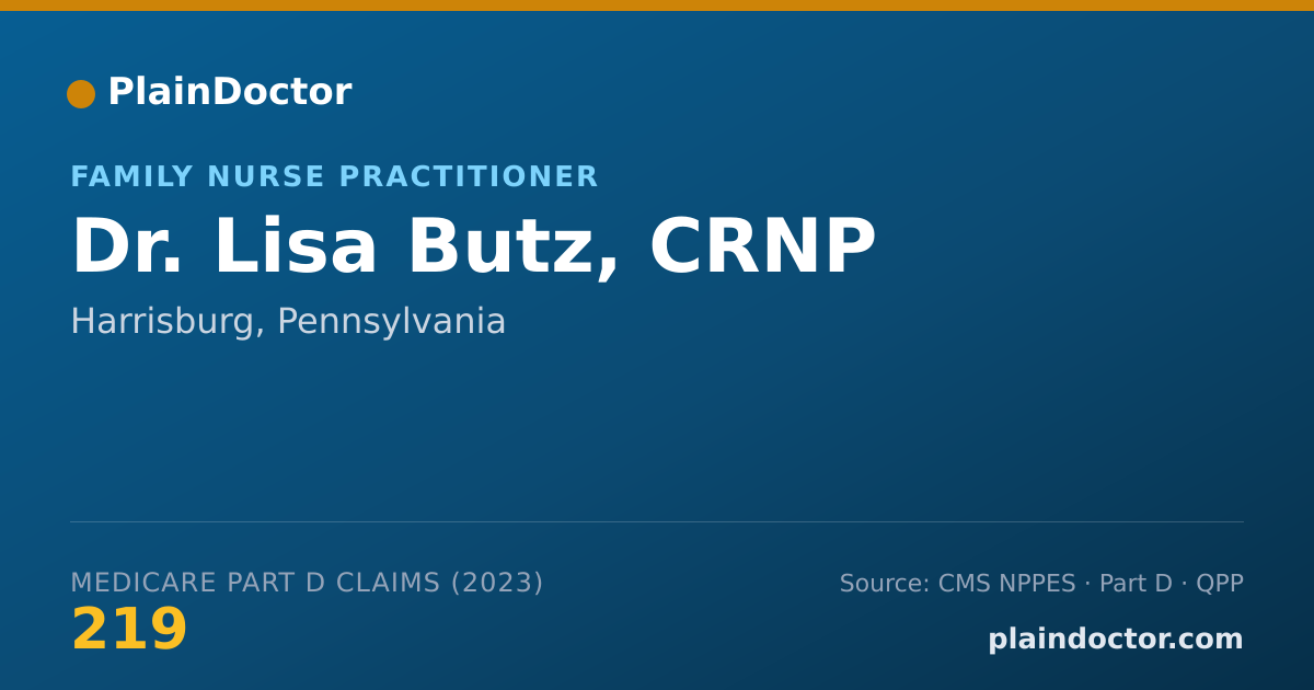 Shareable card for Lisa Butz, CRNP - Family Nurse Practitioner, Harrisburg, PA