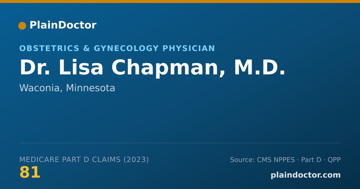Shareable card for Lisa Chapman, M.D. - Obstetrics & Gynecology Physician, Waconia, MN