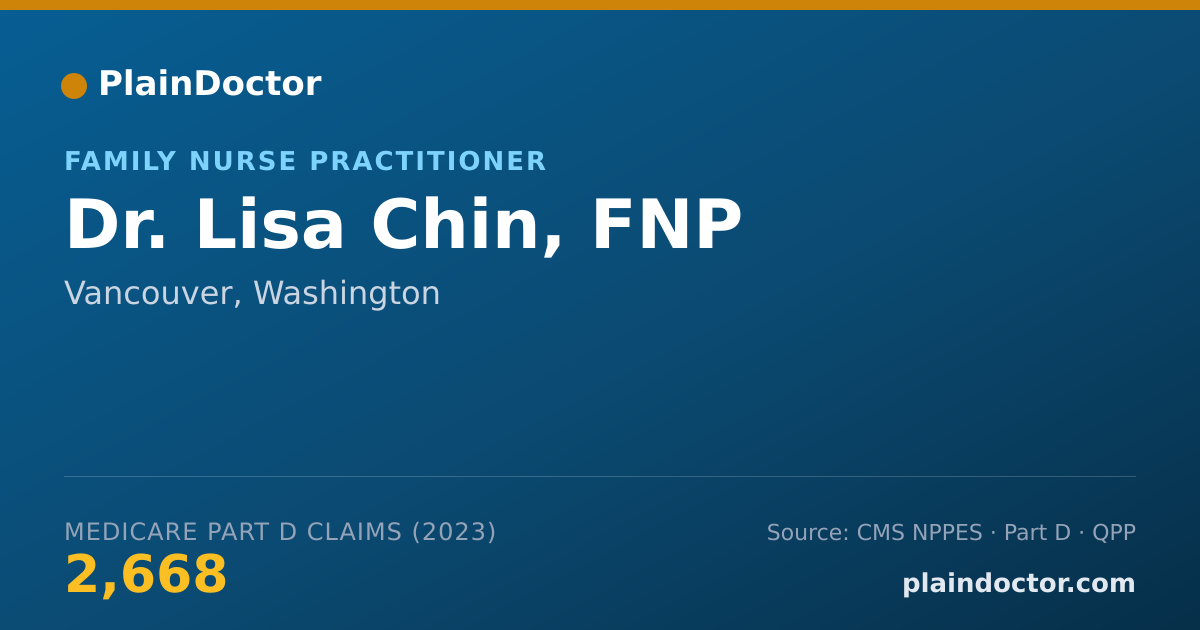 Shareable card for Lisa Chin, FNP - Family Nurse Practitioner, Vancouver, WA