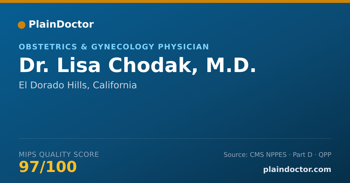 Shareable card for Lisa Chodak, M.D. - Obstetrics & Gynecology Physician, El Dorado Hills, CA