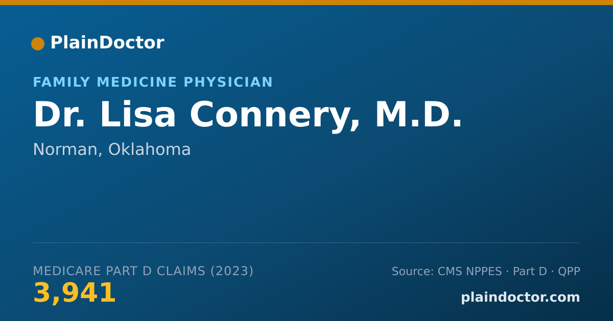 Shareable card for Lisa Connery, M.D. - Family Medicine Physician, Norman, OK