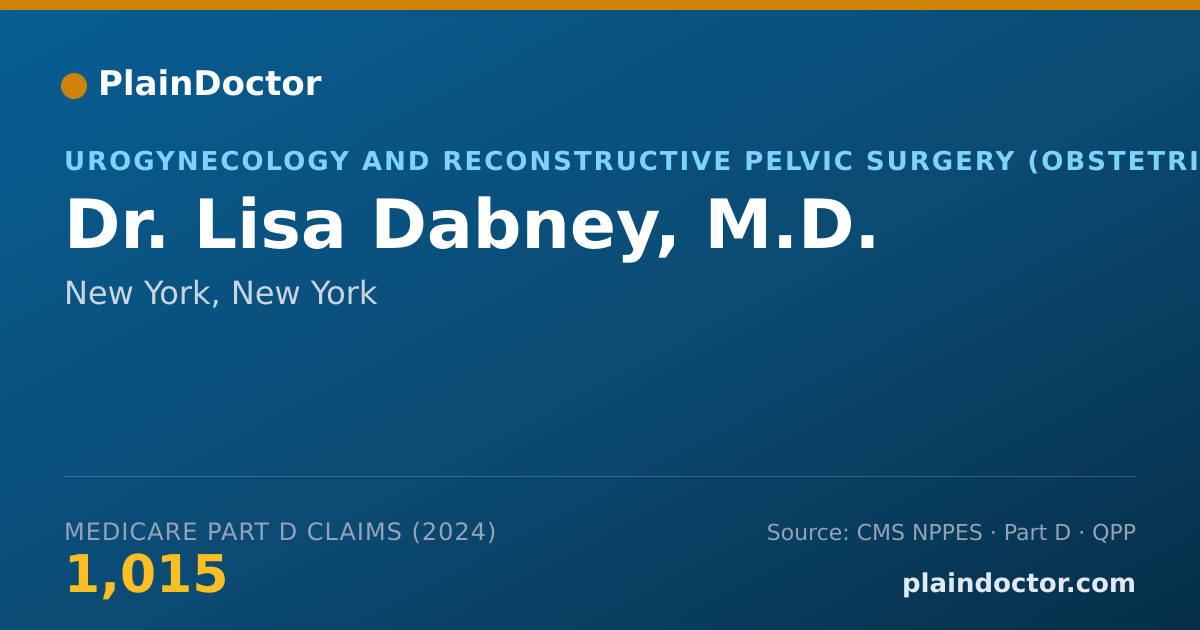 Shareable card for Lisa Dabney, M.D. - Urogynecology and Reconstructive Pelvic Surgery (Obstetrics & Gynecology) Physician, New York, NY