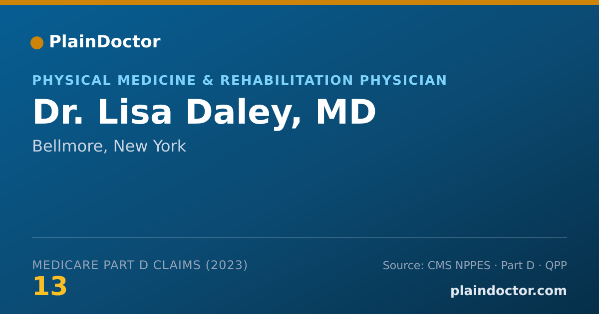Shareable card for Lisa Daley, MD - Physical Medicine & Rehabilitation Physician, Bellmore, NY