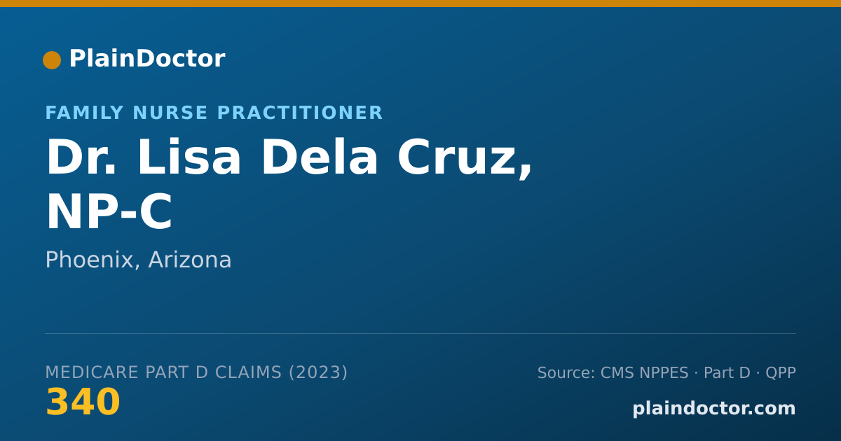 Shareable card for Lisa Dela Cruz, NP-C - Family Nurse Practitioner, Phoenix, AZ