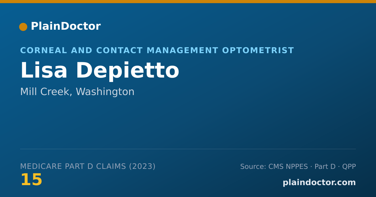Shareable card for Lisa Depietto - Corneal and Contact Management Optometrist, Mill Creek, WA