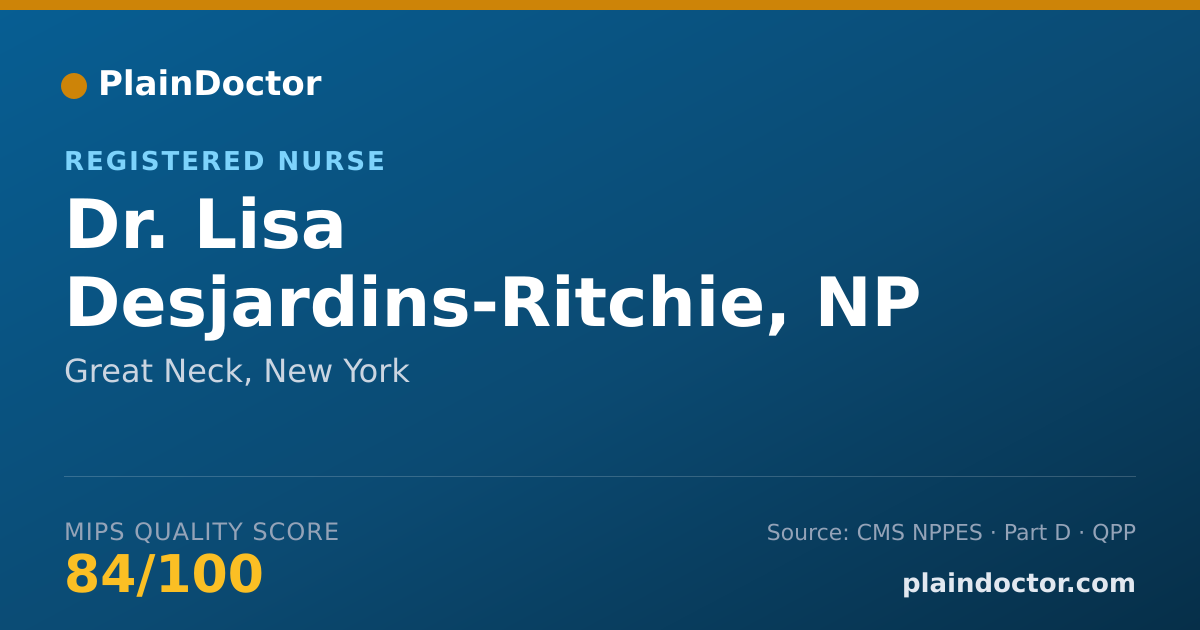 Shareable card for Lisa Desjardins-Ritchie, NP - Registered Nurse, Great Neck, NY
