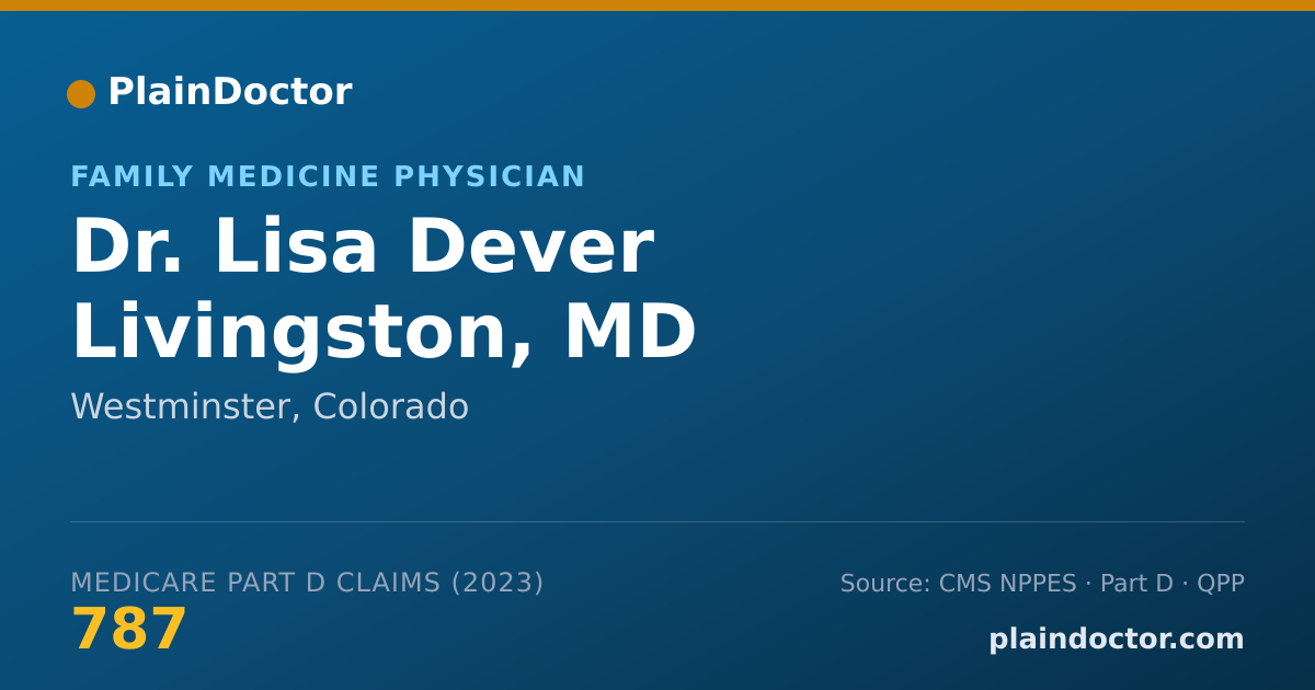 Shareable card for Lisa Dever Livingston, MD - Family Medicine Physician, Westminster, CO