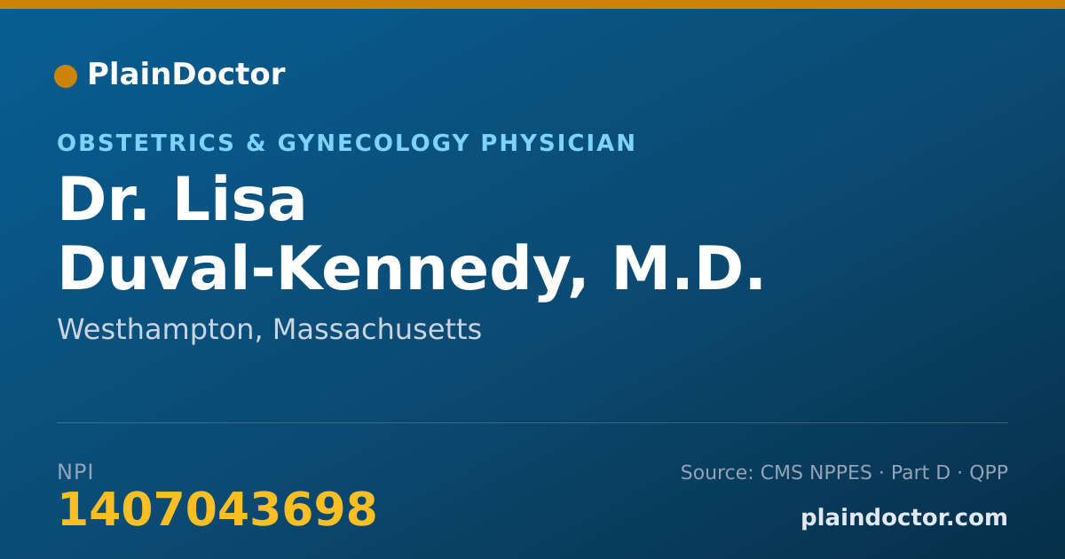Shareable card for Lisa Duval-Kennedy, M.D. - Obstetrics & Gynecology Physician, Westhampton, MA