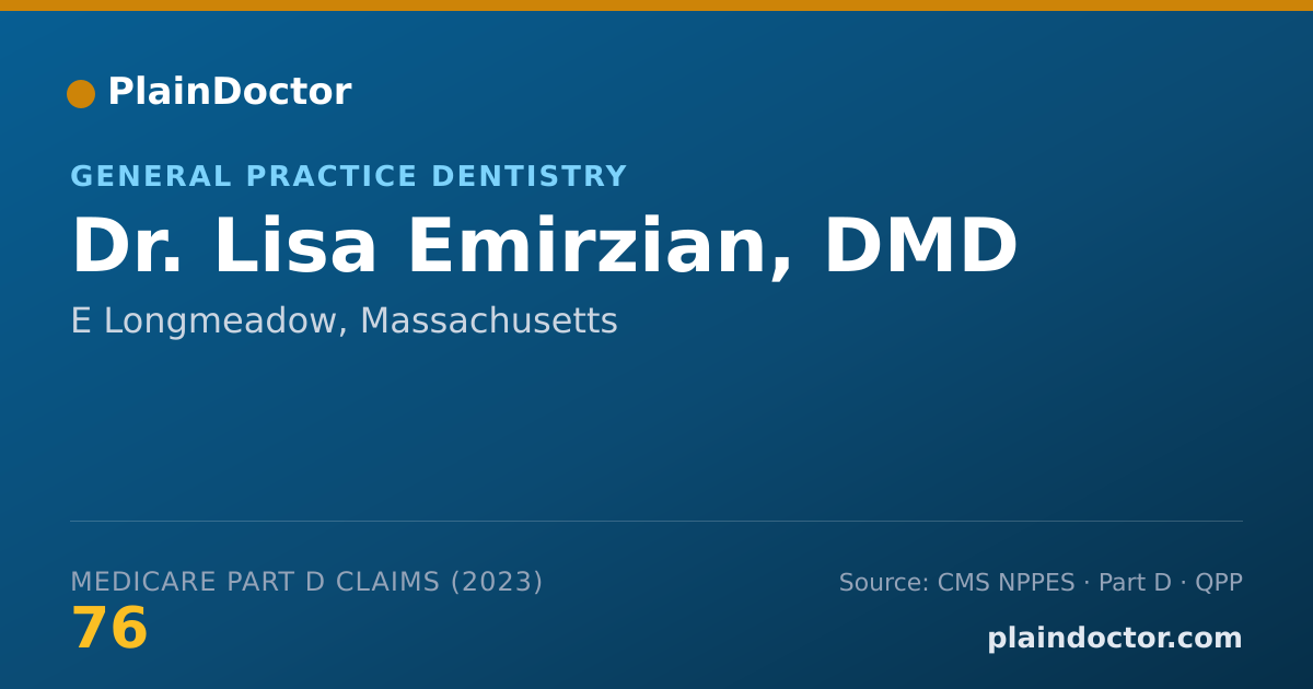 Shareable card for Lisa Emirzian, DMD - General Practice Dentistry, E Longmeadow, MA