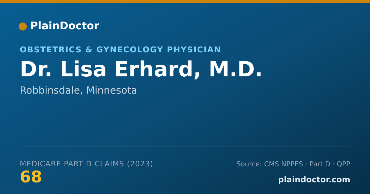 Shareable card for Lisa Erhard, M.D. - Obstetrics & Gynecology Physician, Robbinsdale, MN