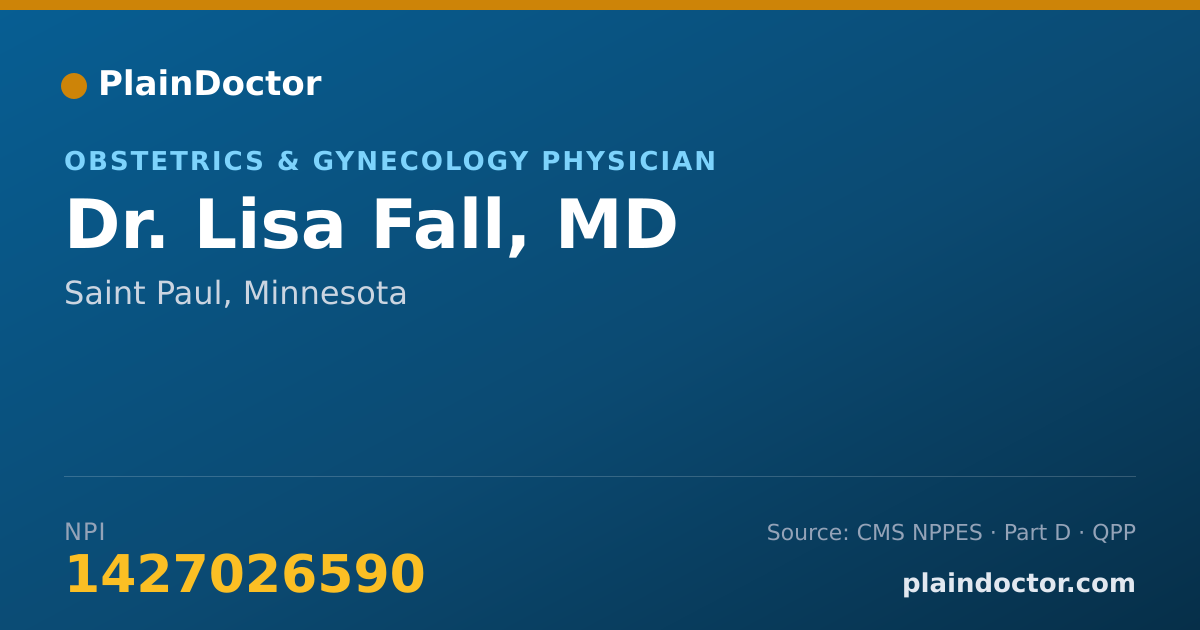 Shareable card for Lisa Fall, MD - Obstetrics & Gynecology Physician, Saint Paul, MN