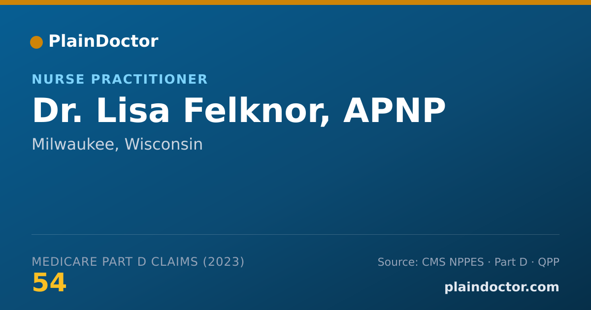 Shareable card for Lisa Felknor, APNP - Nurse Practitioner, Milwaukee, WI
