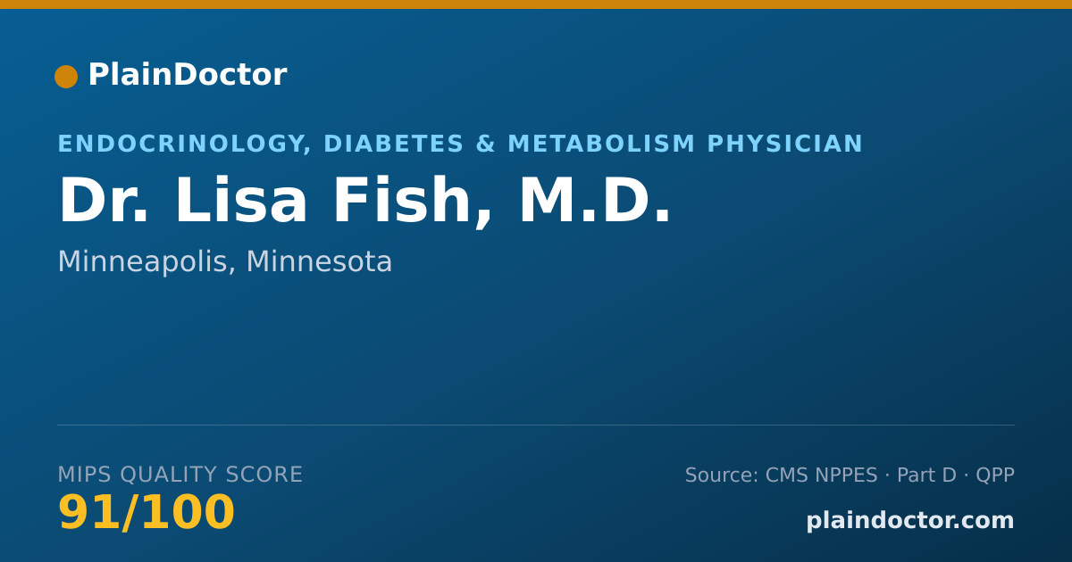 Shareable card for Lisa Fish, M.D. - Endocrinology, Diabetes & Metabolism Physician, Minneapolis, MN