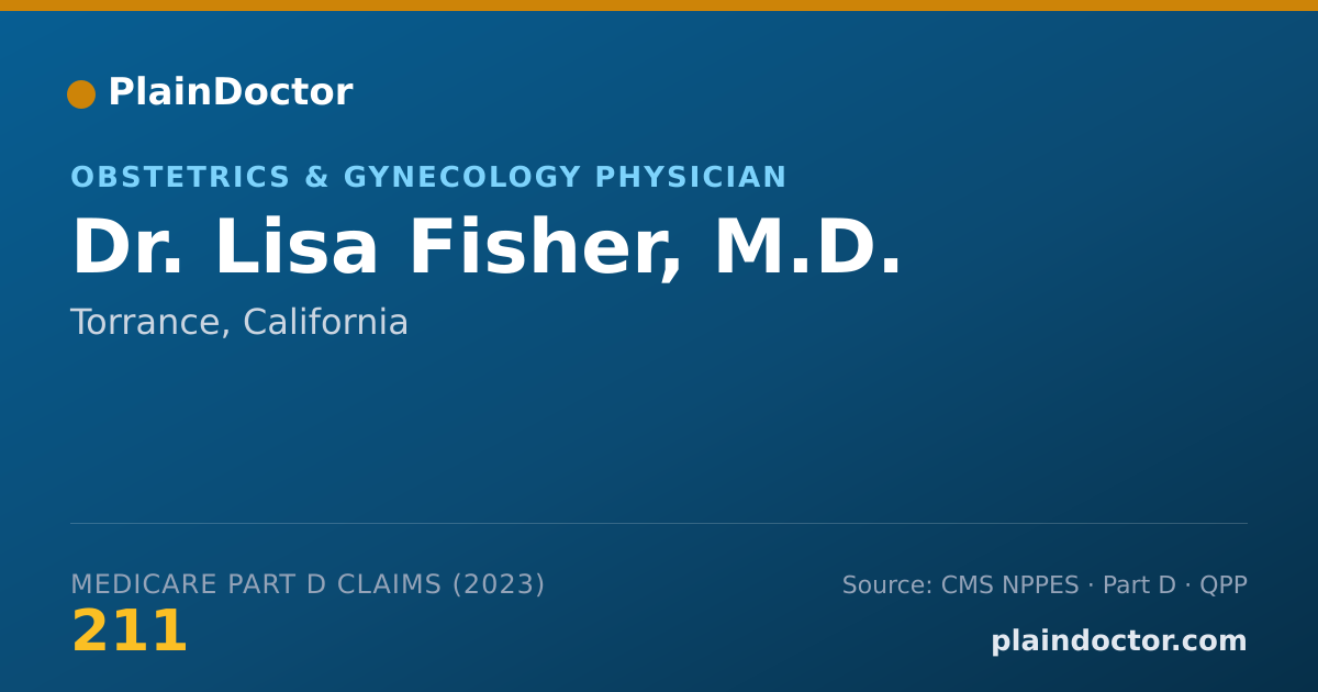Shareable card for Lisa Fisher, M.D. - Obstetrics & Gynecology Physician, Torrance, CA