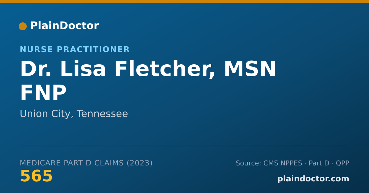 Shareable card for Lisa Fletcher, MSN FNP - Nurse Practitioner, Union City, TN