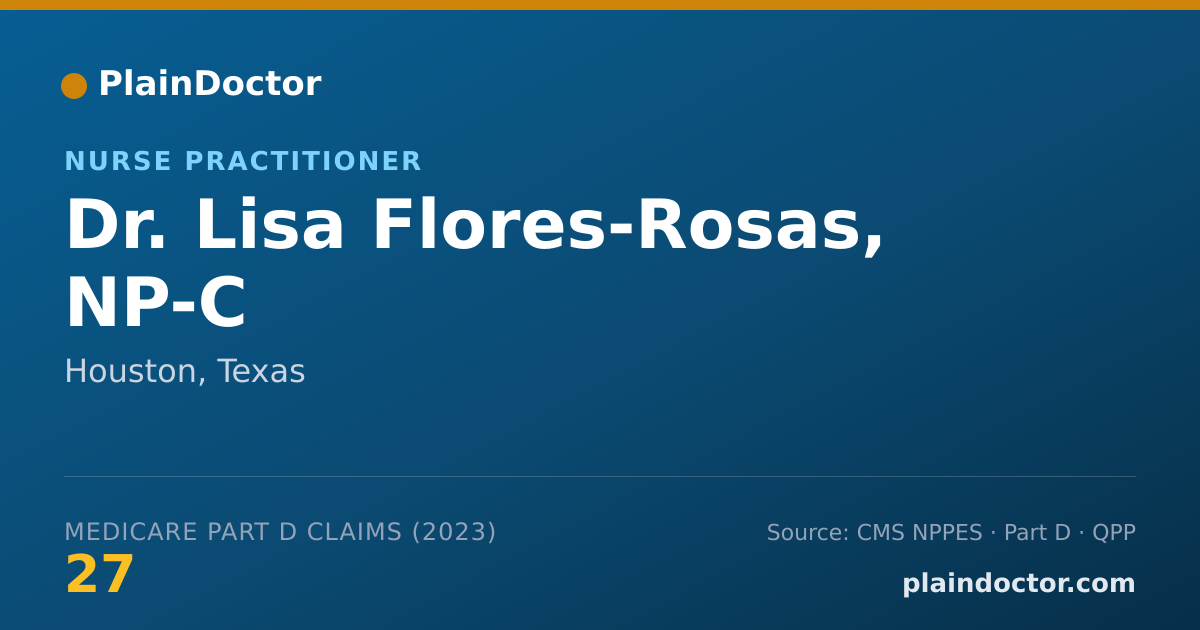 Shareable card for Lisa Flores-Rosas, NP-C - Nurse Practitioner, Houston, TX