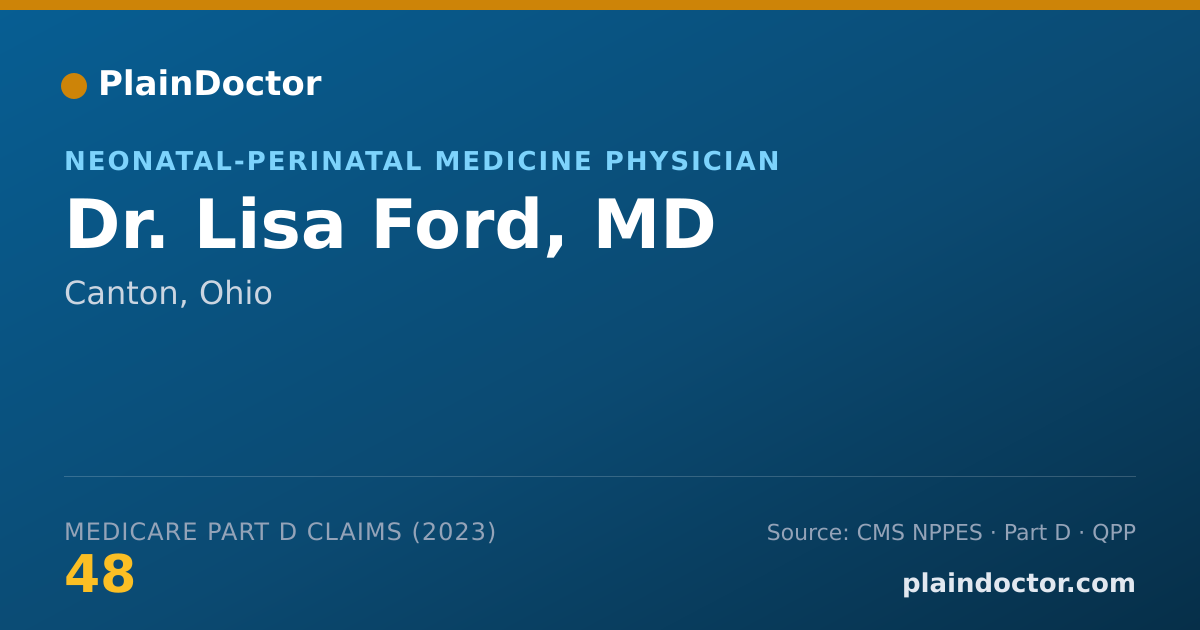 Shareable card for Lisa Ford, MD - Neonatal-Perinatal Medicine Physician, Canton, OH