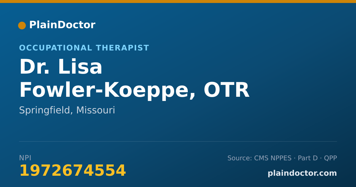 Shareable card for Lisa Fowler-Koeppe, OTR - Occupational Therapist, Springfield, MO