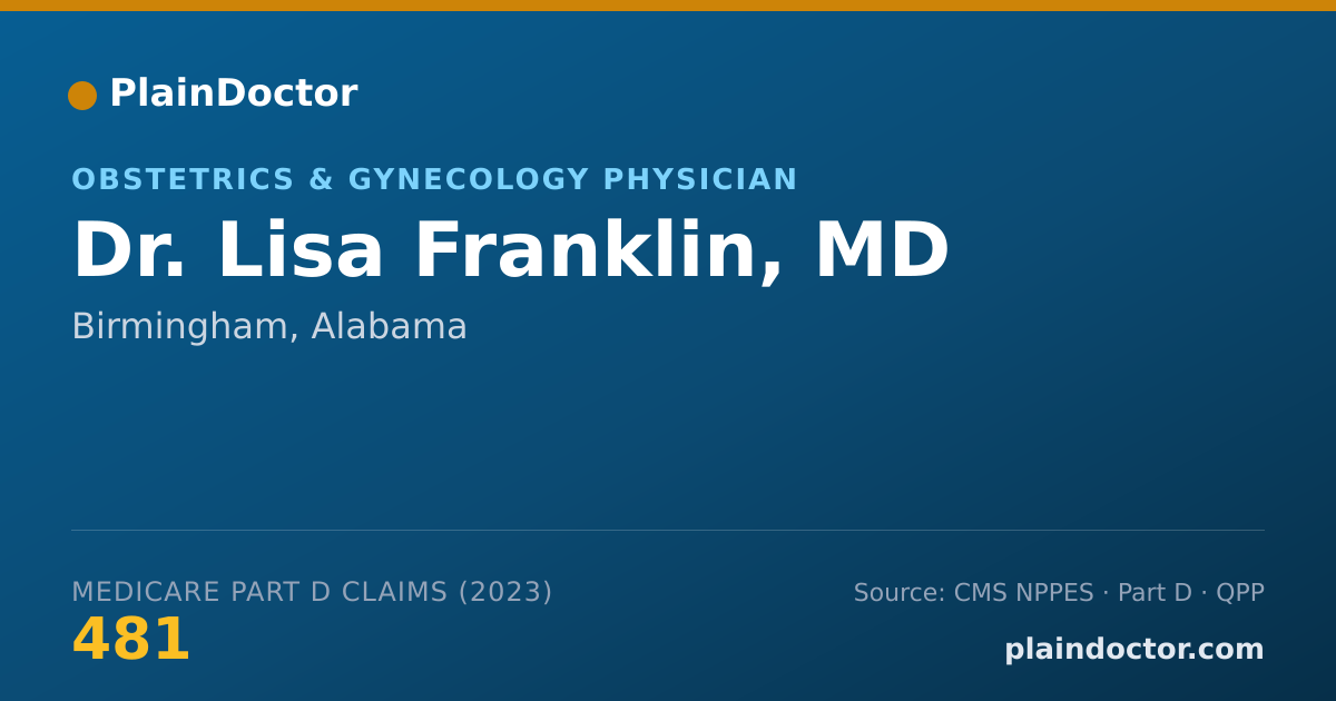 Shareable card for Lisa Franklin, MD - Obstetrics & Gynecology Physician, Birmingham, AL