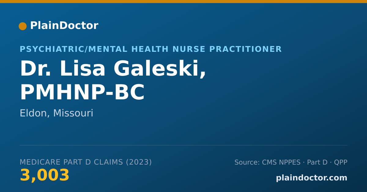 Shareable card for Lisa Galeski, PMHNP-BC - Psychiatric/Mental Health Nurse Practitioner, Eldon, MO
