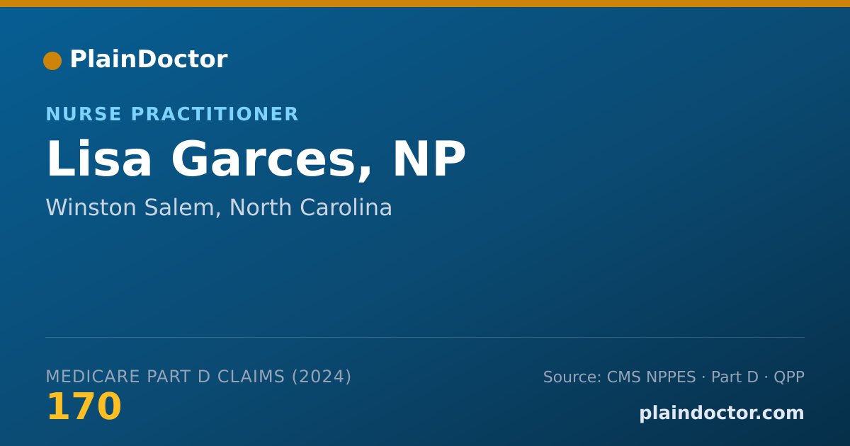 Shareable card for Lisa Garces, NP - Nurse Practitioner, Winston Salem, NC