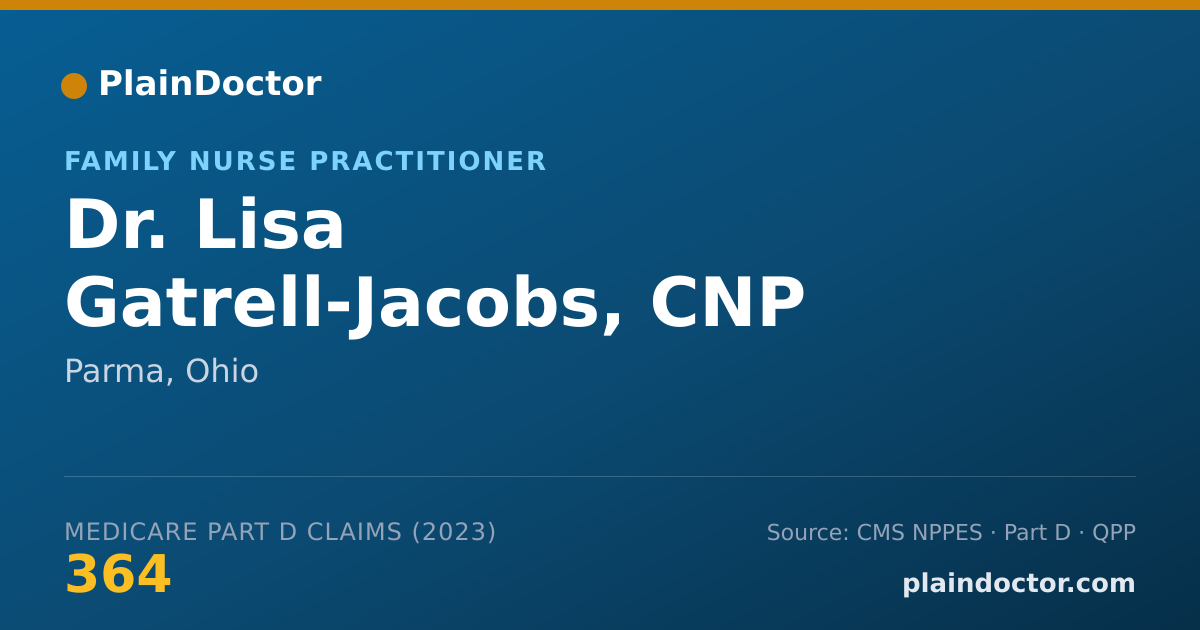 Shareable card for Lisa Gatrell-Jacobs, CNP - Family Nurse Practitioner, Parma, OH