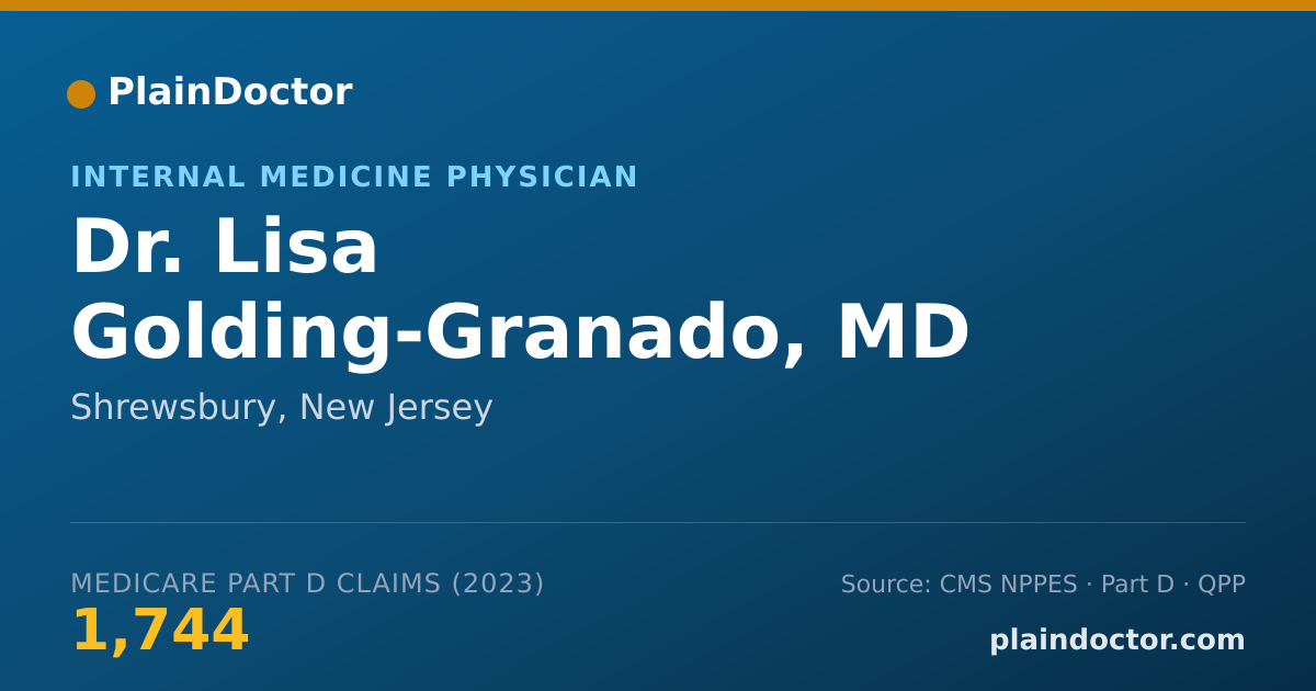 Shareable card for Lisa Golding-Granado, MD - Internal Medicine Physician, Shrewsbury, NJ