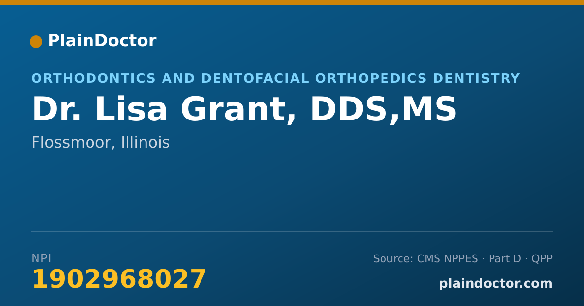 Shareable card for Lisa Grant, DDS,MS - Orthodontics and Dentofacial Orthopedics Dentistry, Flossmoor, IL