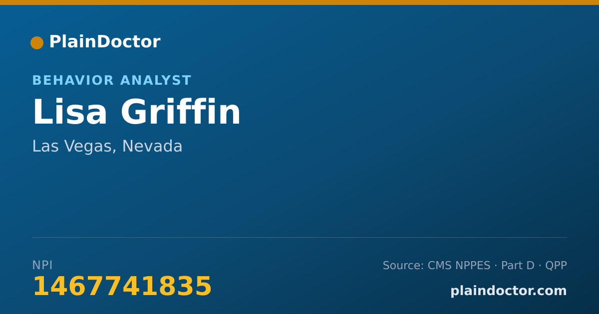 Shareable card for Lisa Griffin - Behavior Analyst, Las Vegas, NV
