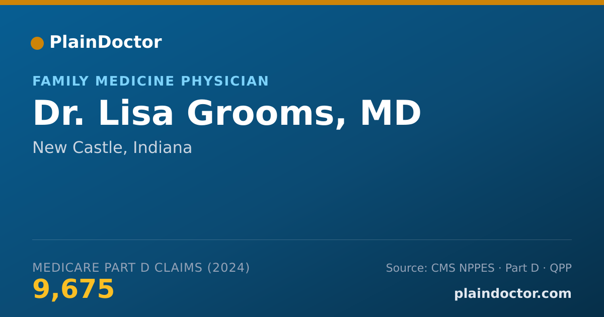 Shareable card for Lisa Grooms, MD - Family Medicine Physician, New Castle, IN